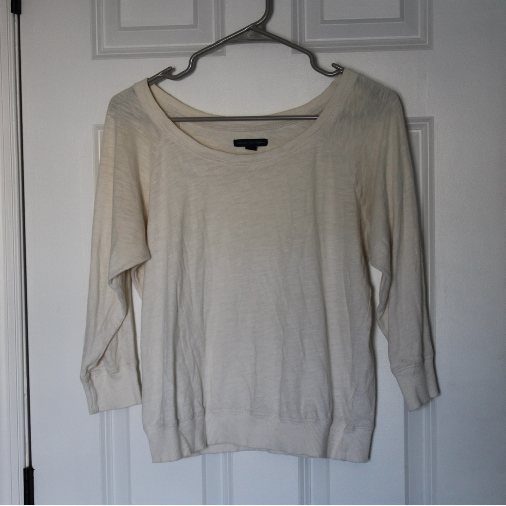 AMERICAN EAGLE OUTFITTERS Women's Y2k Scoop Neck 3/4 Sleeve Top - Picture 1 of 3